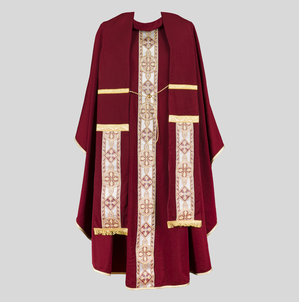 Casula rossa con stola