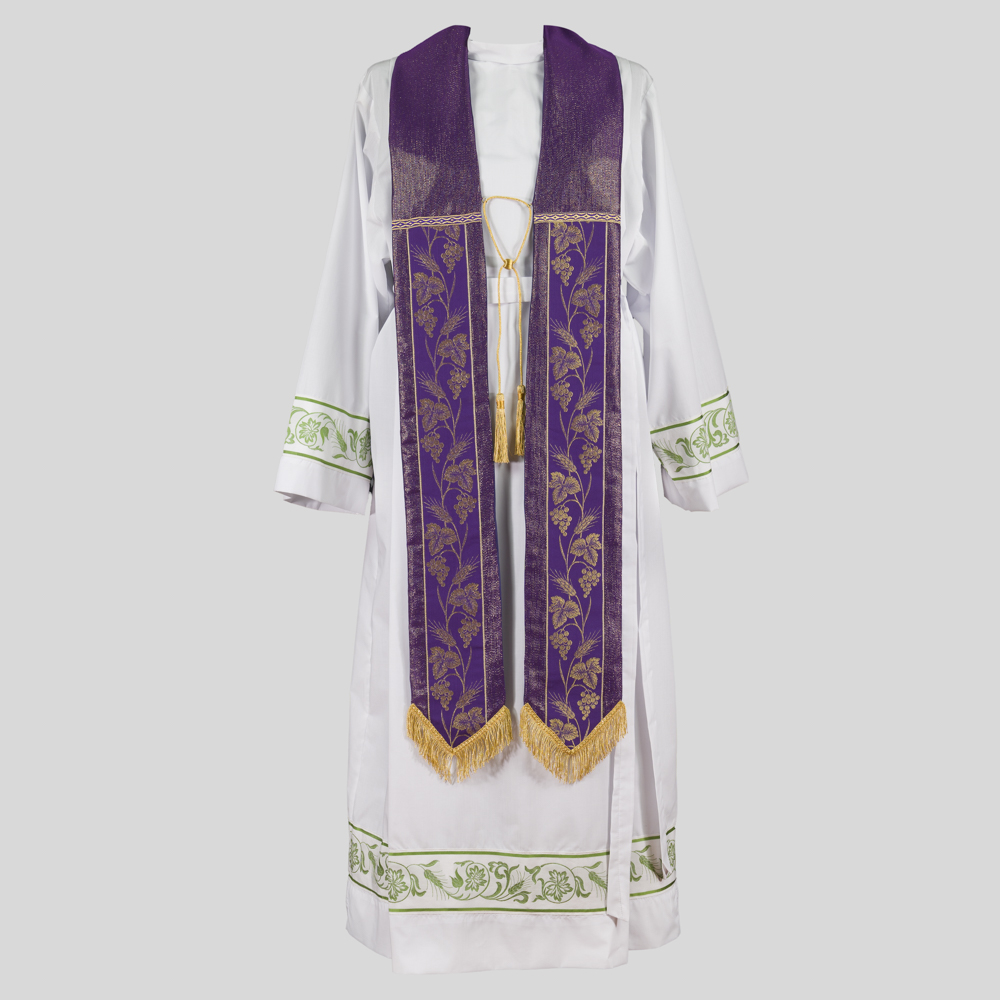 Camice con stola viola,variante lurex